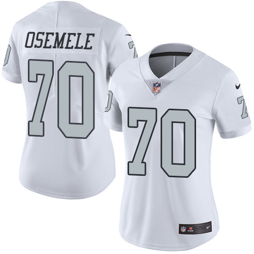 Women's Elite Kelechi Osemele Nike Jersey White - #70 Rush NFL Oakland Raiders